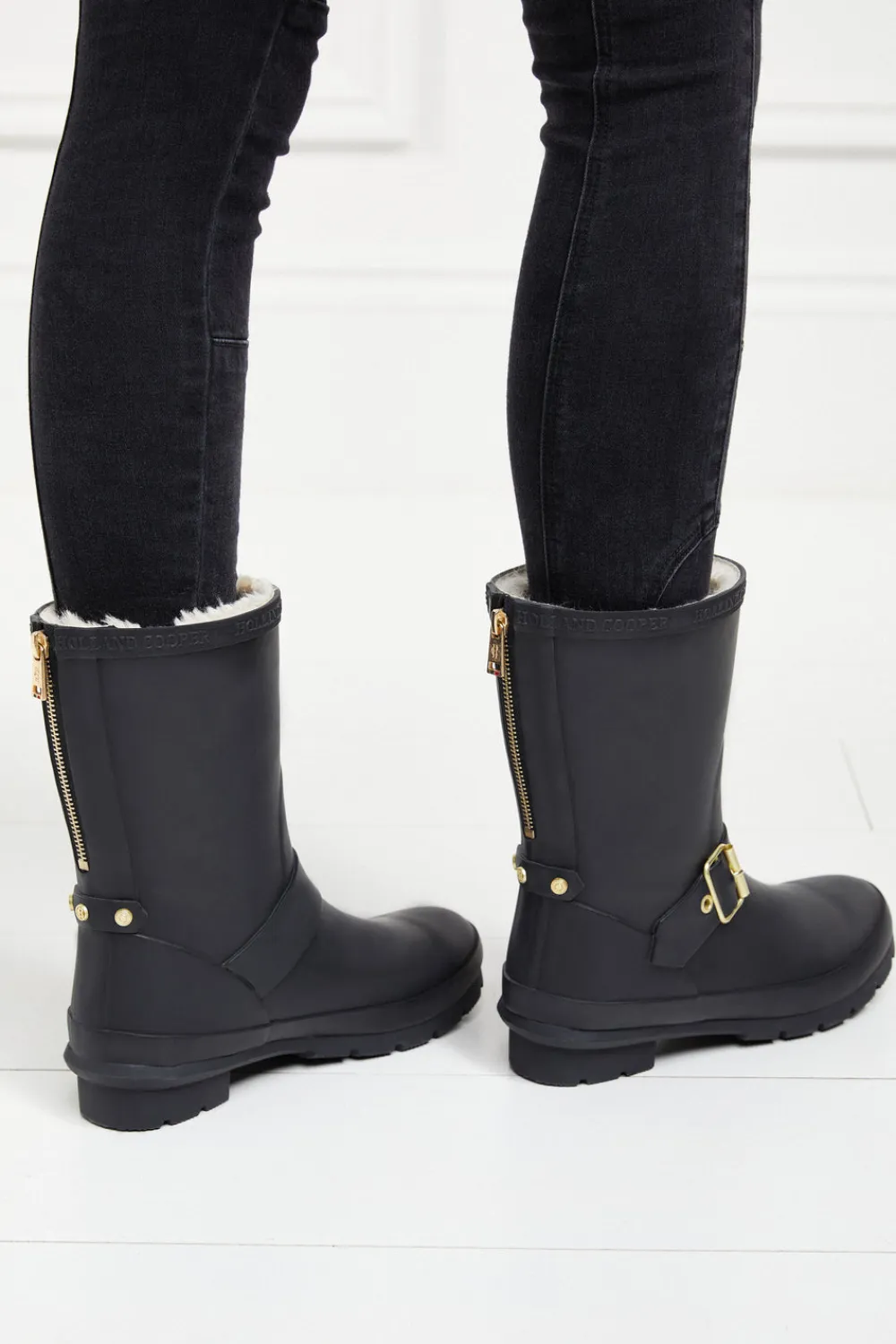 Women Holland Cooper Wellington Boots>Sherpa Lined Chelsea Wellington