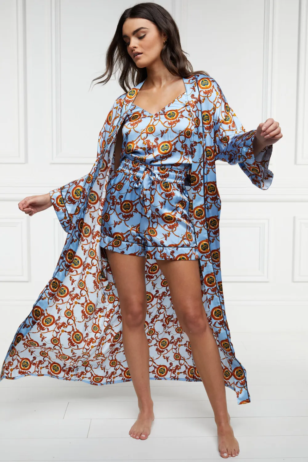 Women Holland Cooper Sleepwear>Silk Full Length Dressing Gown