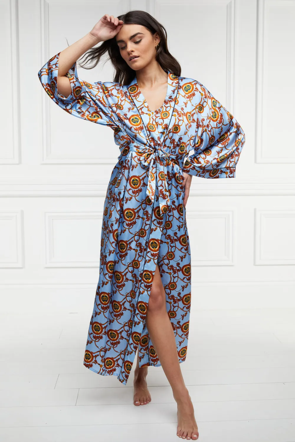 Women Holland Cooper Sleepwear>Silk Full Length Dressing Gown