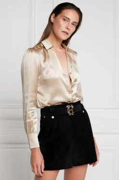 Women Holland Cooper Shirts & Blouses>Silk V-Neck Blouse
