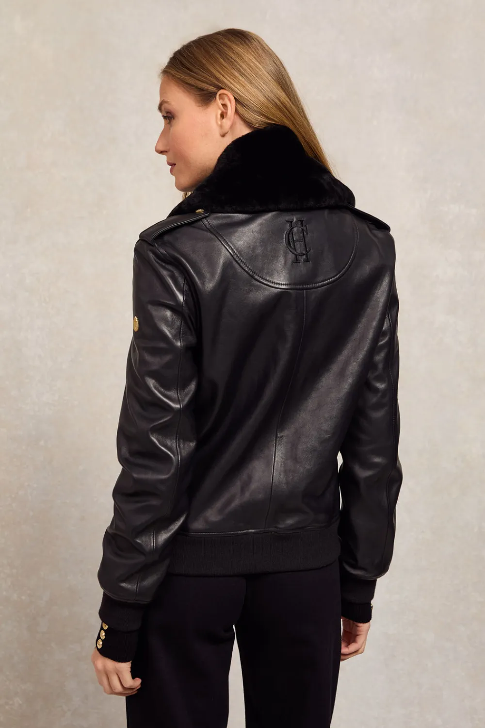 Women Holland Cooper Jackets>Sloane Leather Bomber