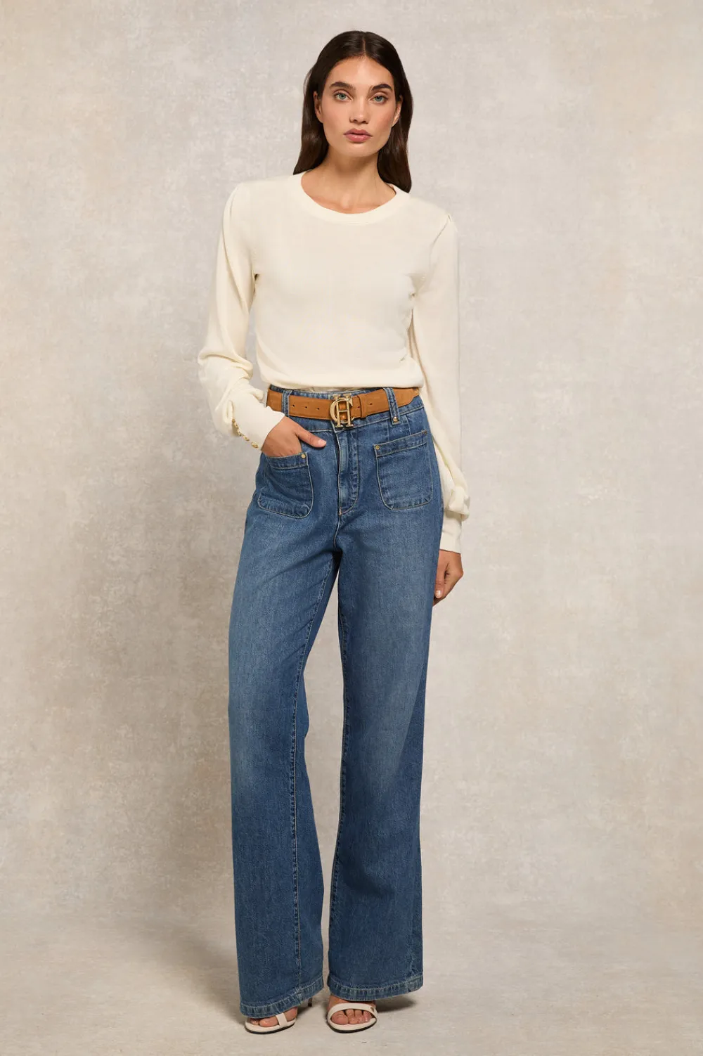 Women Holland Cooper Knitwear>Structured Kelsie Crew Neck Knit