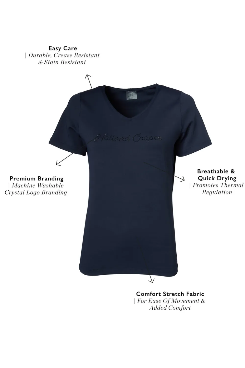 Holland Cooper Polo Shirts & Tees>Training V-Neck Tee
