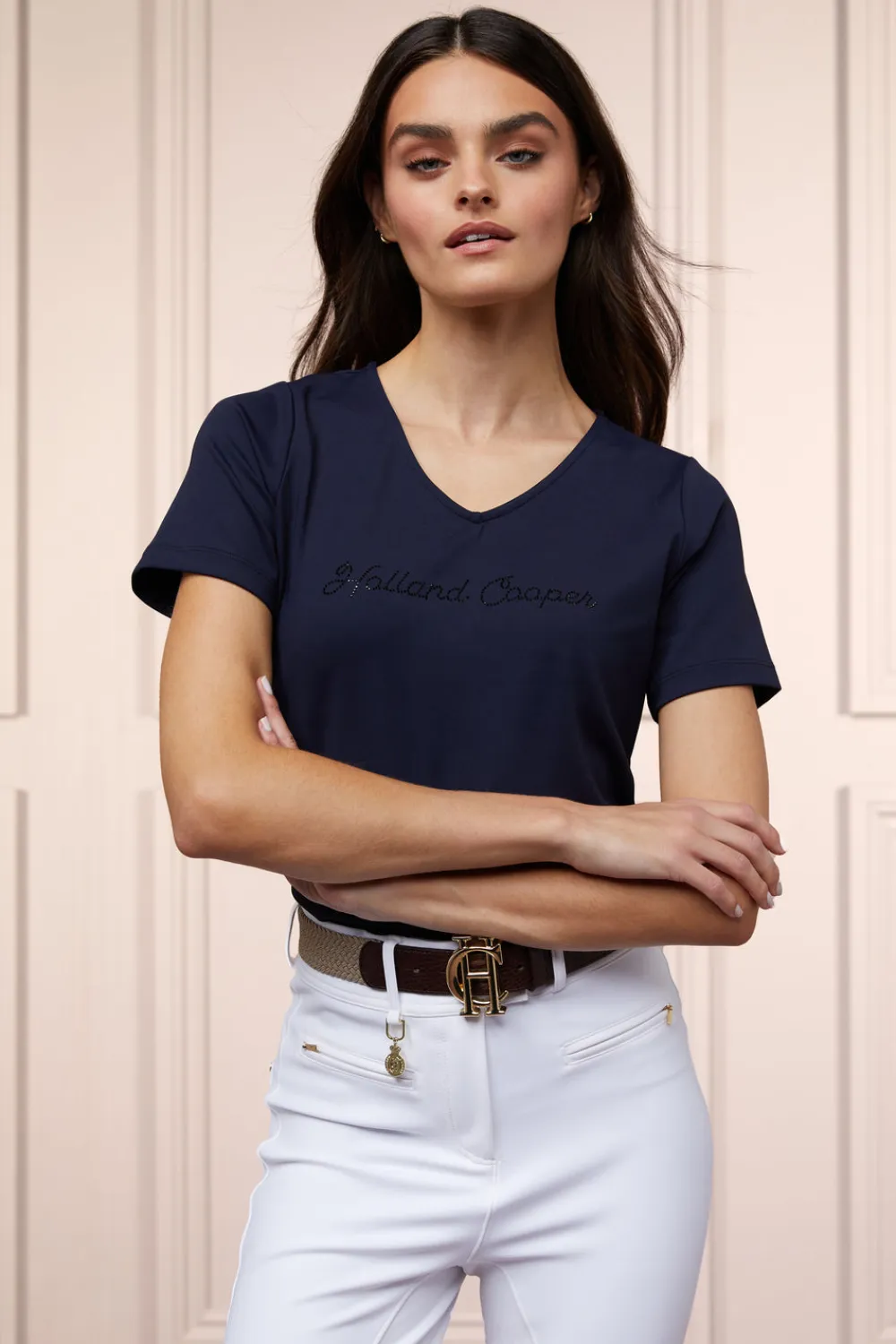 Holland Cooper Polo Shirts & Tees>Training V-Neck Tee