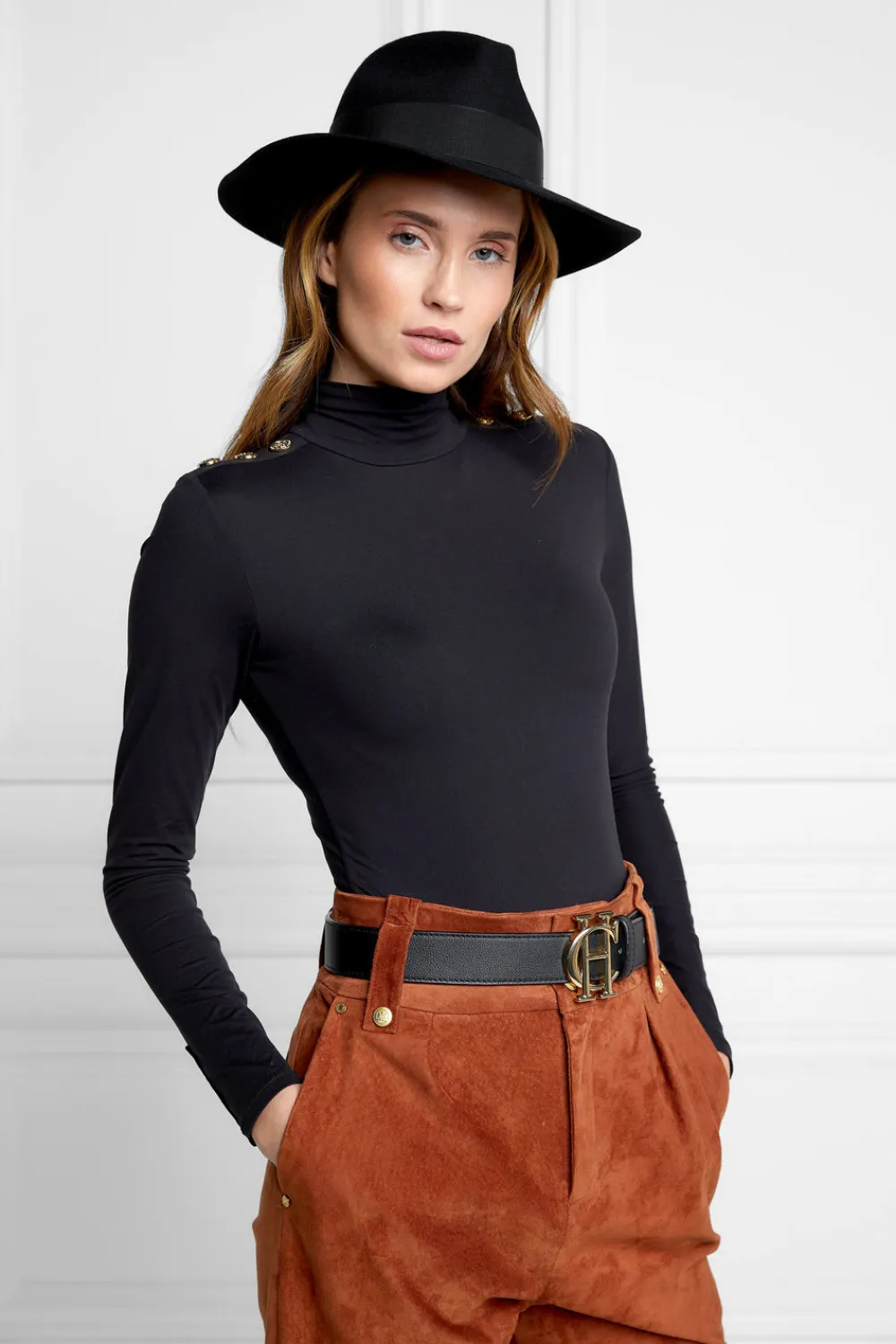 Women Holland Cooper Hats & Headbands|Hats & Headbands>Trilby Hat Gold Feather