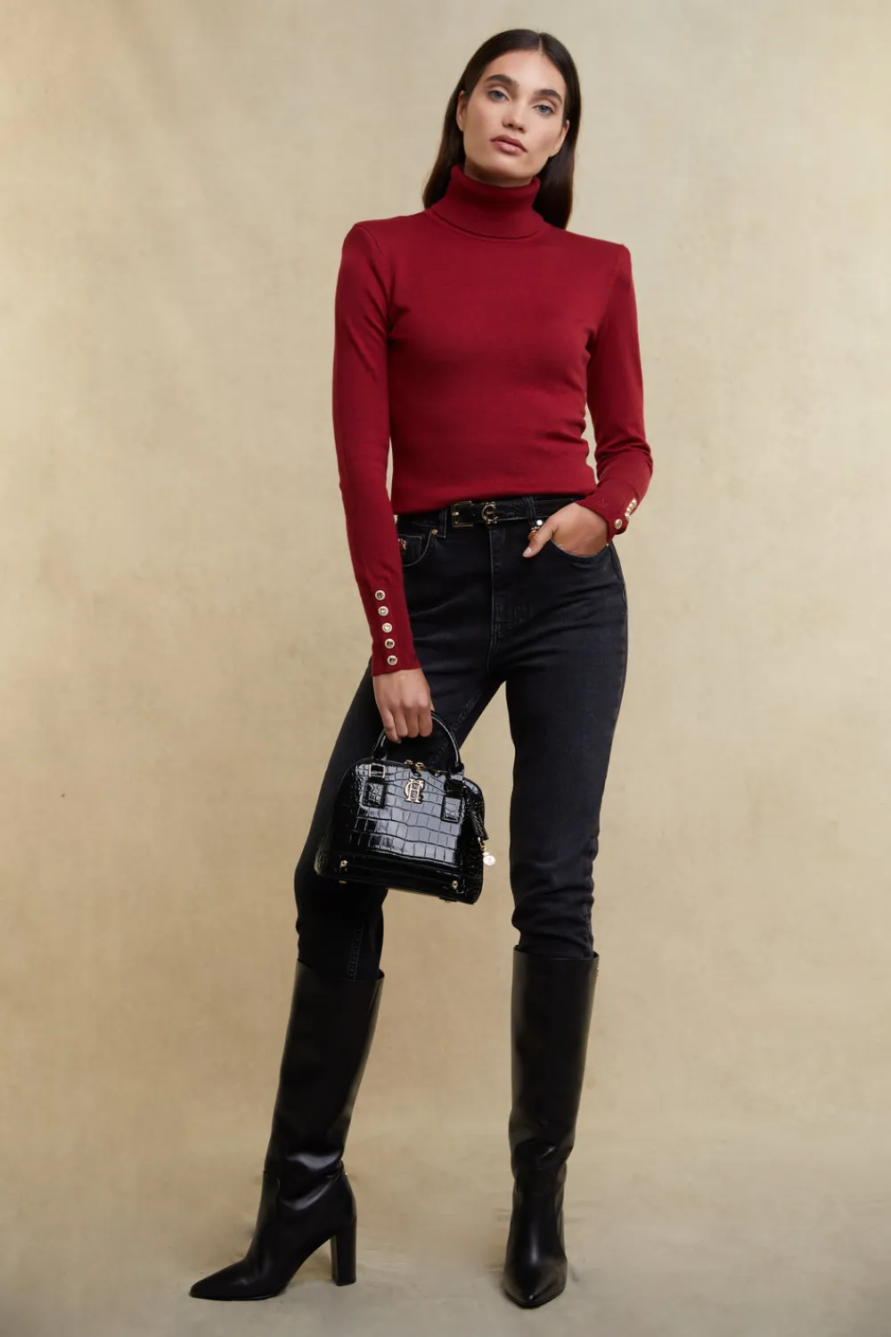 Women Holland Cooper Knitwear>Victoria Cashmere Roll Neck