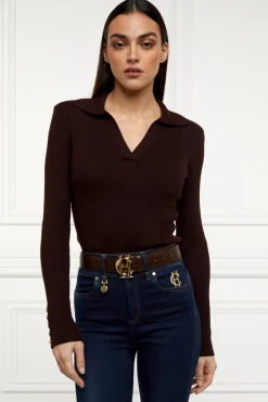 Women Holland Cooper Knitwear|Tops>V-Neck Rib Top